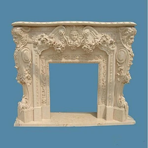 Western Antique White Marble surrounds/Victorian Fireplace Mantel