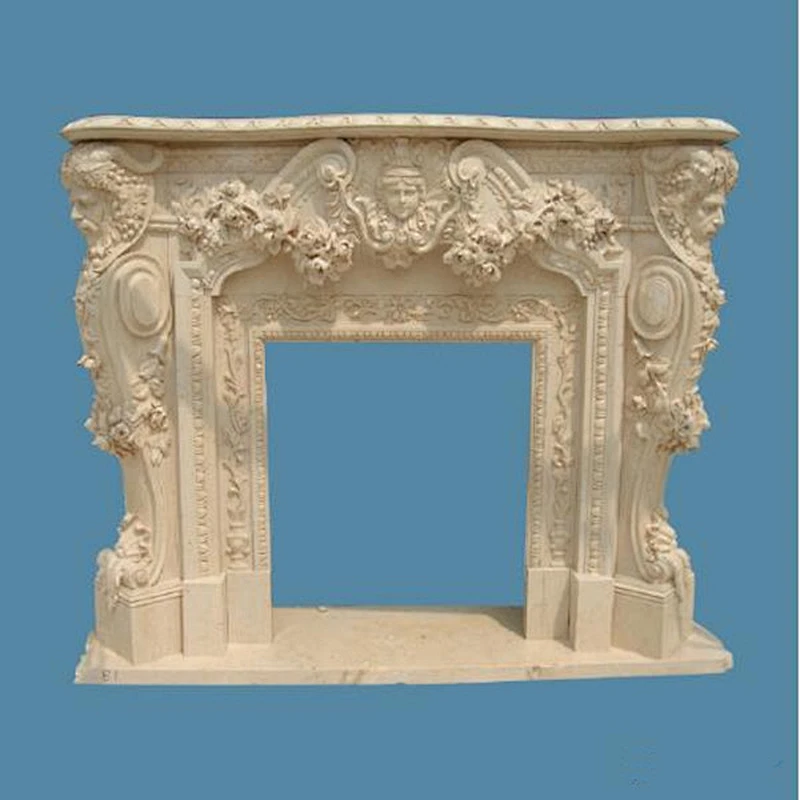 Western Antique White Marble surrounds/Victorian Fireplace Mantel