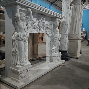 French Style Marble Fireplace For Sales/natural marble mantels