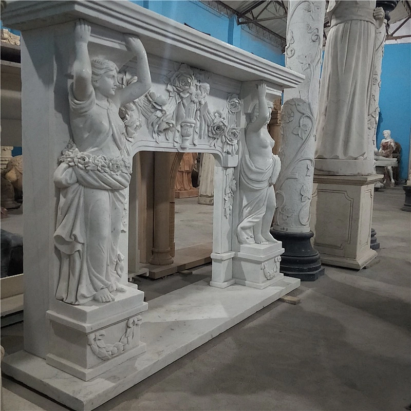 French Style Marble Fireplace For Sales/natural marble mantels