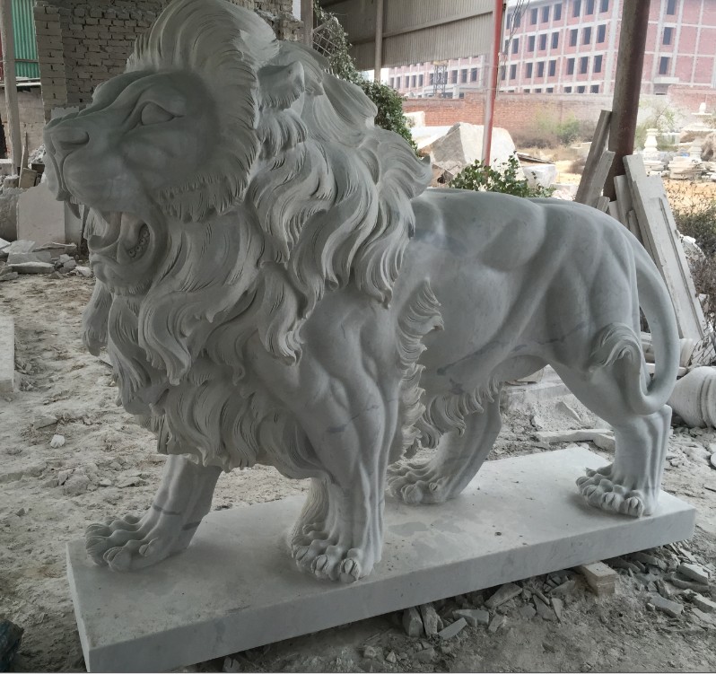 large lion statues