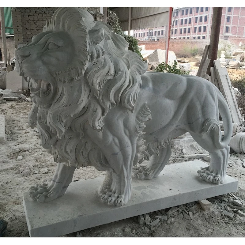 large lion statues