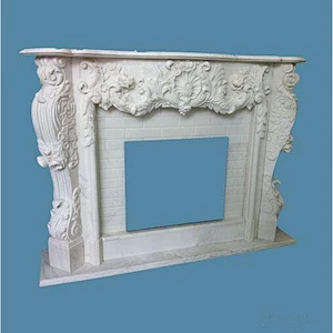 Marble Medallion Fireplace/natural marble fireplace surrounds