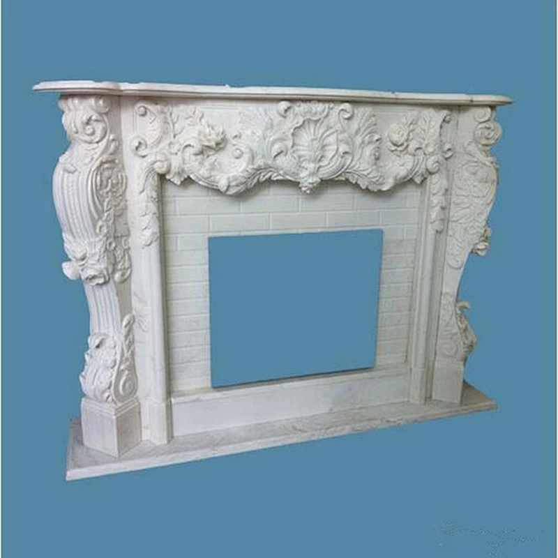 Marble Medallion Fireplace/natural marble fireplace surrounds
