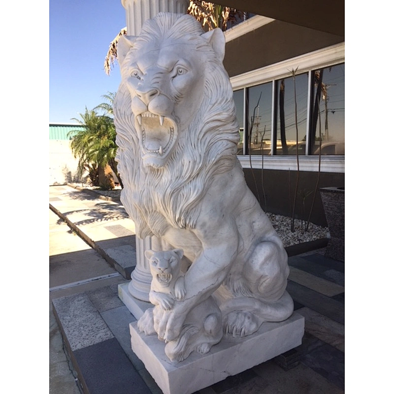 large lion statues