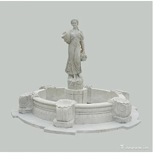water stone fountain garden/two tiered marble fountain