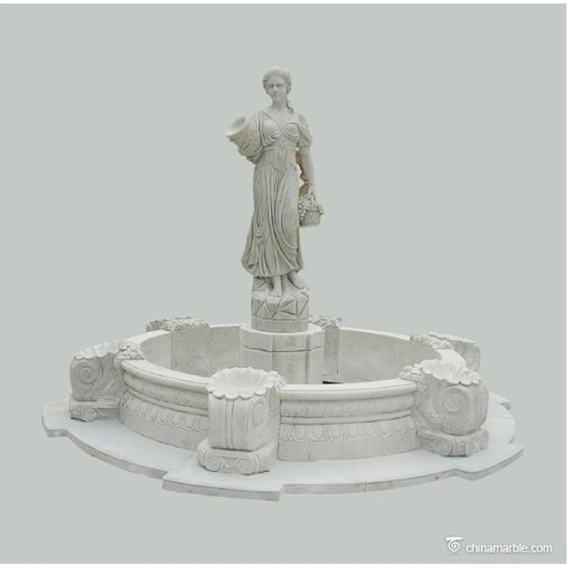 water stone fountain garden/two tiered marble fountain