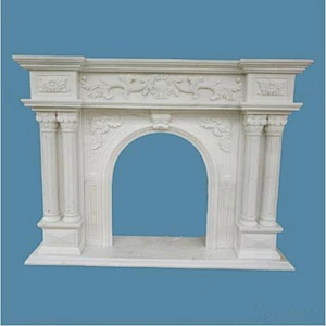 Indoor Used Decorative Mdf Marble Fireplaces Surround Mantel