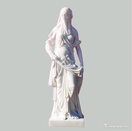 marble veiled lady statue/marble lady statue/sex girl statue/marble sculpture