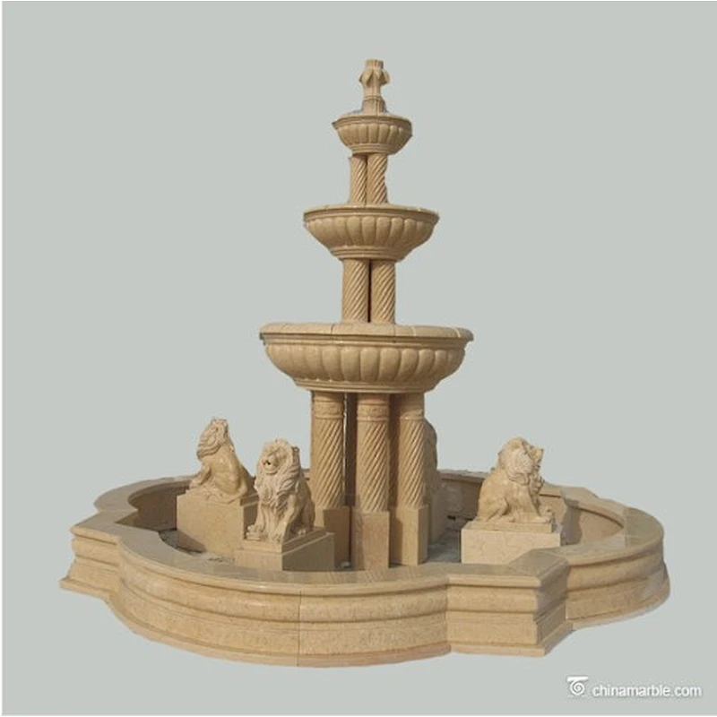 waterfall fountain statue sculpture/waterfall pool fountain/natural stone fountain
