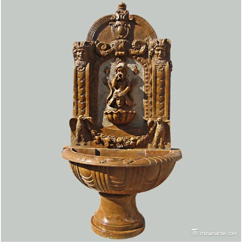 outdoor wall fountain waterfalls/limestone fountain
