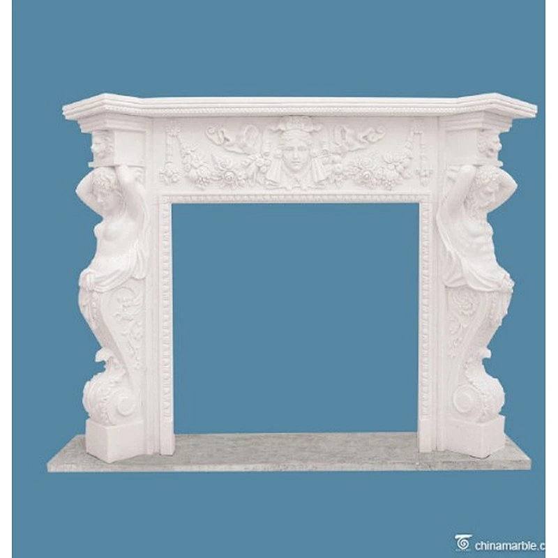 fireplace surround marble/fireproof material fireplace mantels/american fireplace