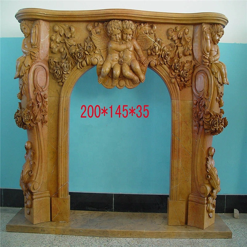 Marble Mantle Fire Place/natural marble fireplaces/carved fireplace