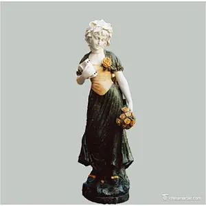 statue with light/greek woman statue lights