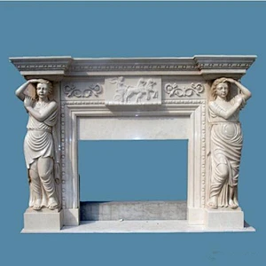 Western Antique White Marble surrounds/Victorian Fireplace Mantel