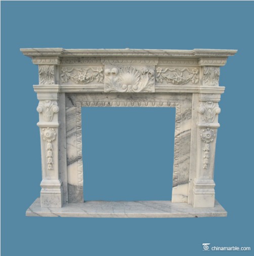 fireplace surround marble/stone fireplace mantel/white marble fireplace