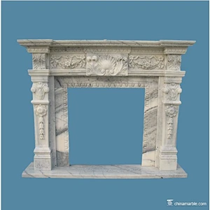 fireplace surround marble/stone fireplace mantel/white marble fireplace