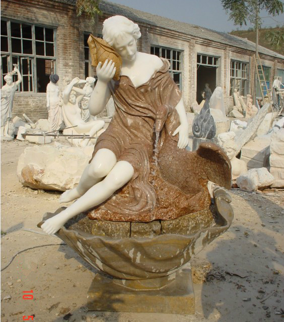 woman fountain/marble garden fountain/garden nude woman fountain
