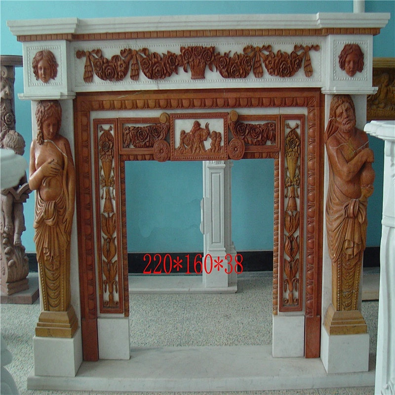 Marble Mantle Fire Place/natural marble fireplaces/carved fireplace