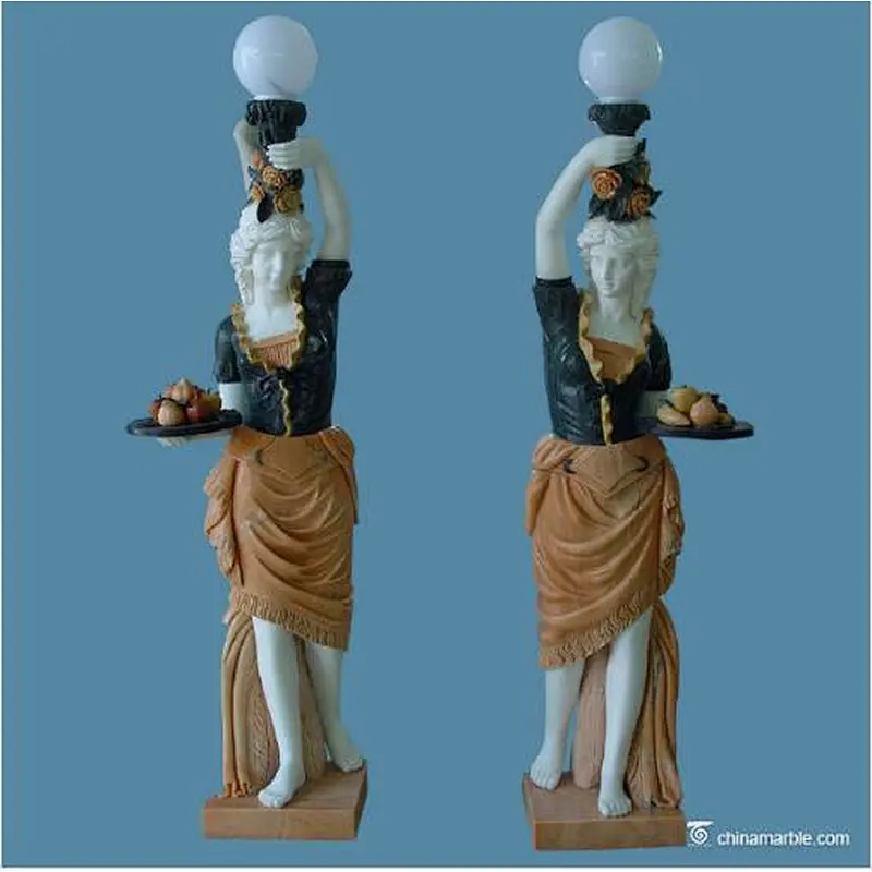 life size lady lamp statue with lamp/life size human statue