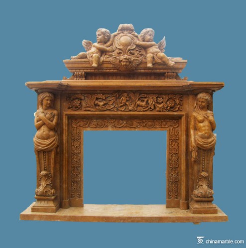 Marble Fireplace with Overmantel/stone fireplace surrounds