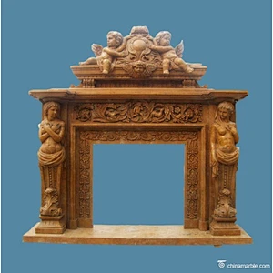 Marble Fireplace with Overmantel/stone fireplace surrounds