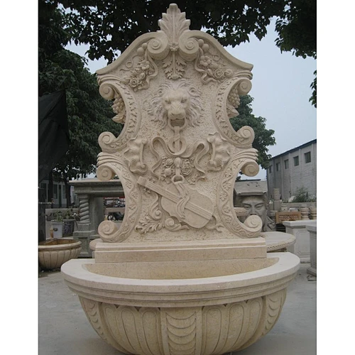 antique fountain/lion head fountain/outdoor marble water fountain