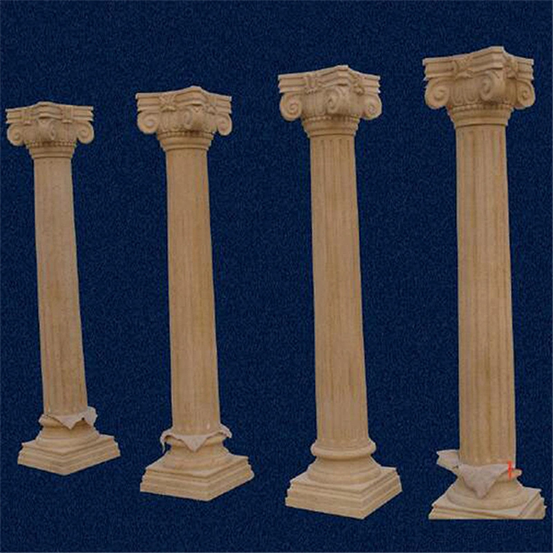 Decorative Hollow Roman Marble Column Pillar In Stone