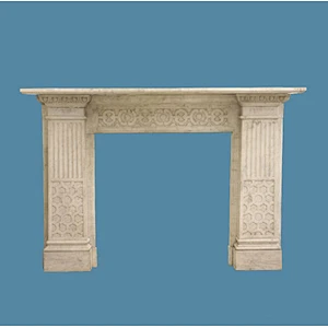white marble fireplace/cultured  fireplace carved fireplace