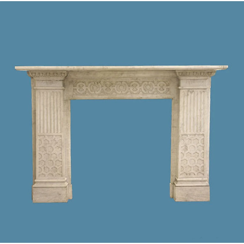 white marble fireplace/cultured  fireplace carved fireplace