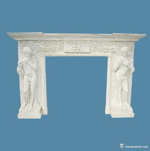 Travertine Fireplace/limestone fireplace/marble fireplace mantels