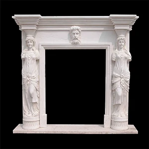 Retro Decorative Marble Fire Fireplace Surround Frame