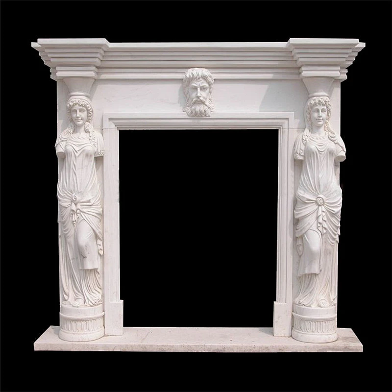 Retro Decorative Marble Fire Fireplace Surround Frame