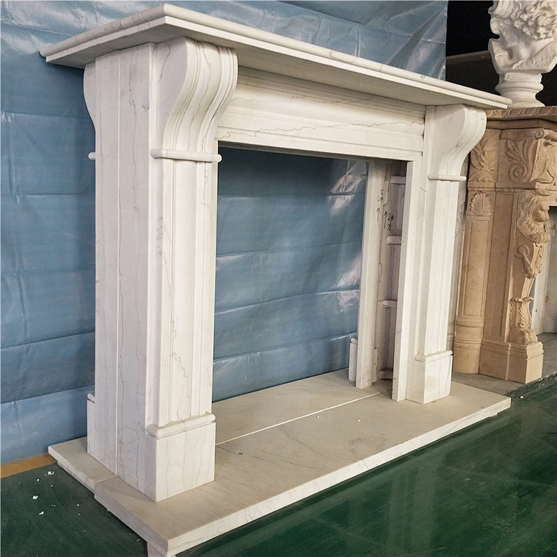 Indoor Wood Burning Fireplace Design/marble fireplace surrounds