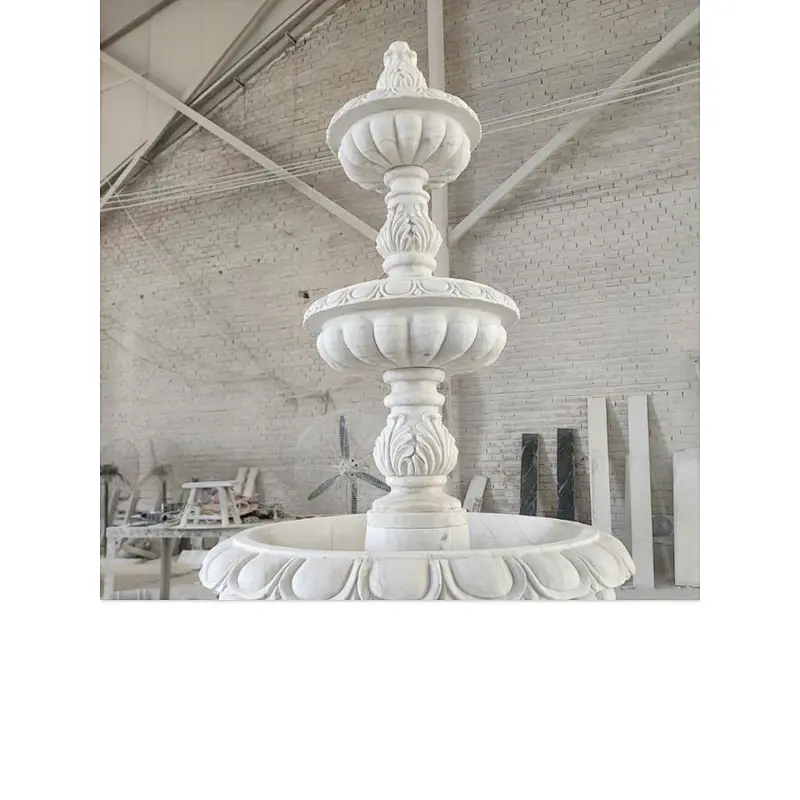 3 tier outdoor water fountain for garden/large stone fountain