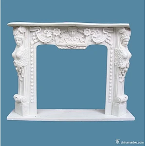 Marble Fireplace with Overmantel/stone fireplace surrounds
