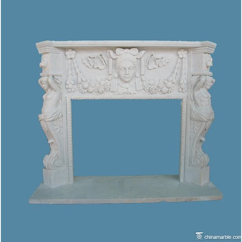Marble Fireplace with Overmantel/stone fireplace surrounds