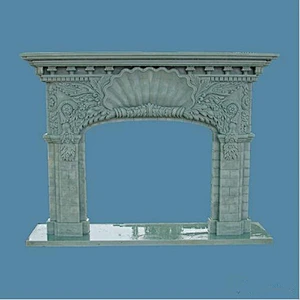 Carved Imperial Continental Victorian Marble Fireplace