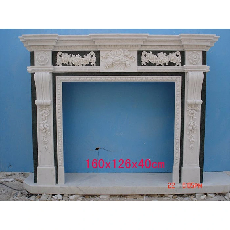 Classic Design Elegant Marble Fireplace/Indoor Freestanding fireplace
