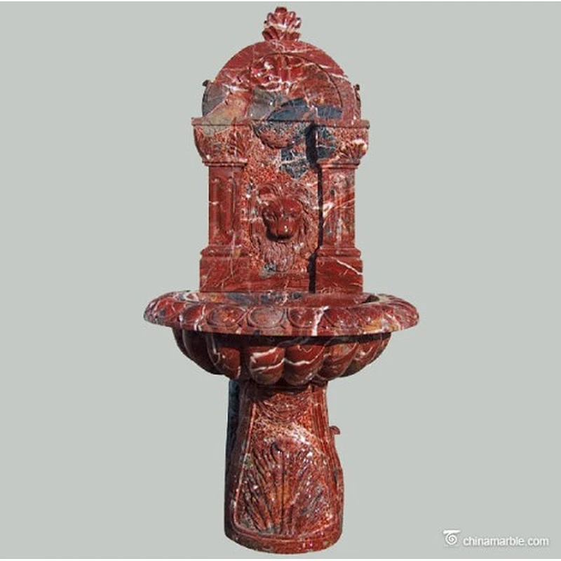 antique fountain/lion head fountain/outdoor marble water fountain