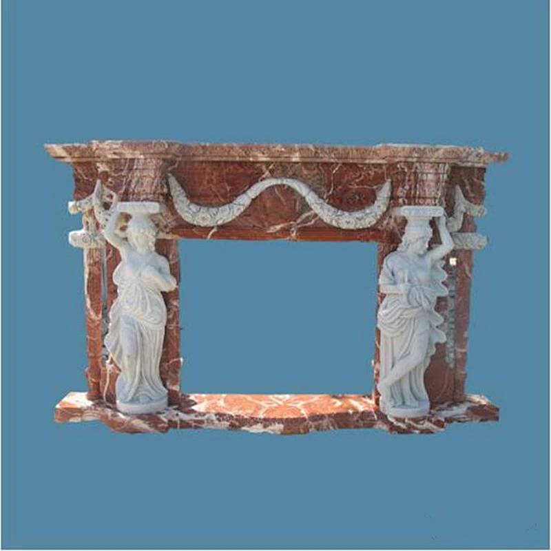 Manufactured Antique Red Stone Fireplace/marble fireplace