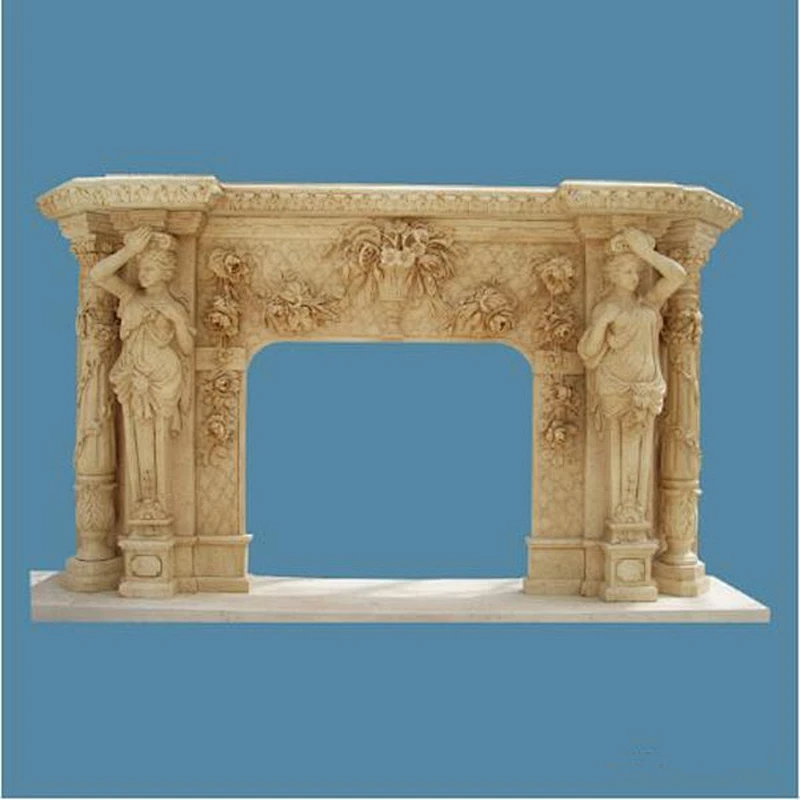 Western Antique White Marble surrounds/Victorian Fireplace Mantel