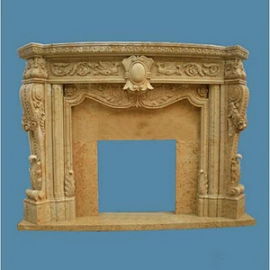 Limestone Fireplace Mantel/brown fireplace surrouds