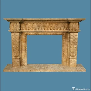 limestone fireplace mantel/natural stone fireplace surrounds