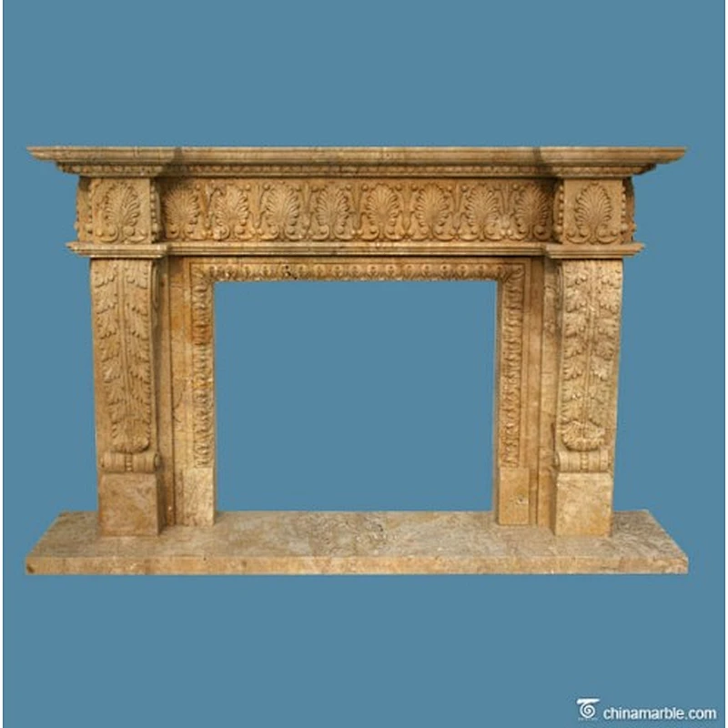 limestone fireplace mantel/natural stone fireplace surrounds
