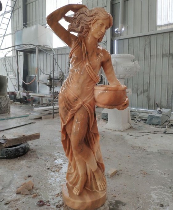 Bespoke Hand Carved New Product Natural Marble Figure Sculpture Sexy Woman Statue