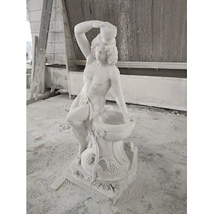 sitting man and woman statue/life size nude statues/garden statue naked woman