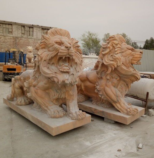 big stone lion statue