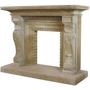 Custom Designed Factory Wholesale Marble Carved Decorating Fire Places