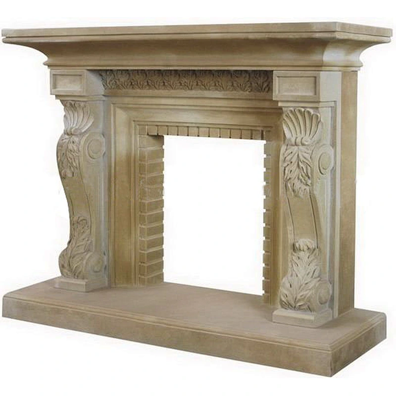 Custom Designed Factory Wholesale Marble Carved Decorating Fire Places